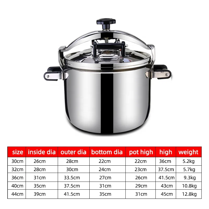 Good Quality SUS304 Stainless Steel Pressure Cooker Pressure Cooker 30L 40L Cookware Manufacturer Pressure Cooker 5