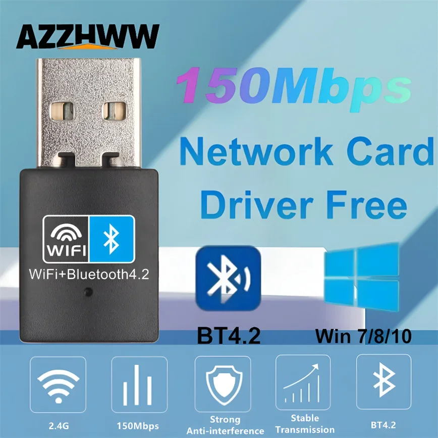 รูปสินค้า USB Wi-Fi 2.4GHz บลูทูธ 2-in-1 สำหรับมือถือและโน้ตบุ๊ก