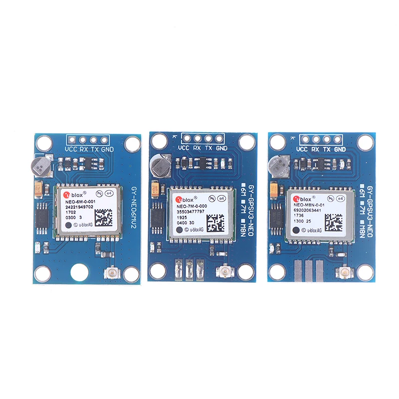 Antenne céramique active du module GPS Ublox NEO-6M pour drone, avec câble et connecteur.