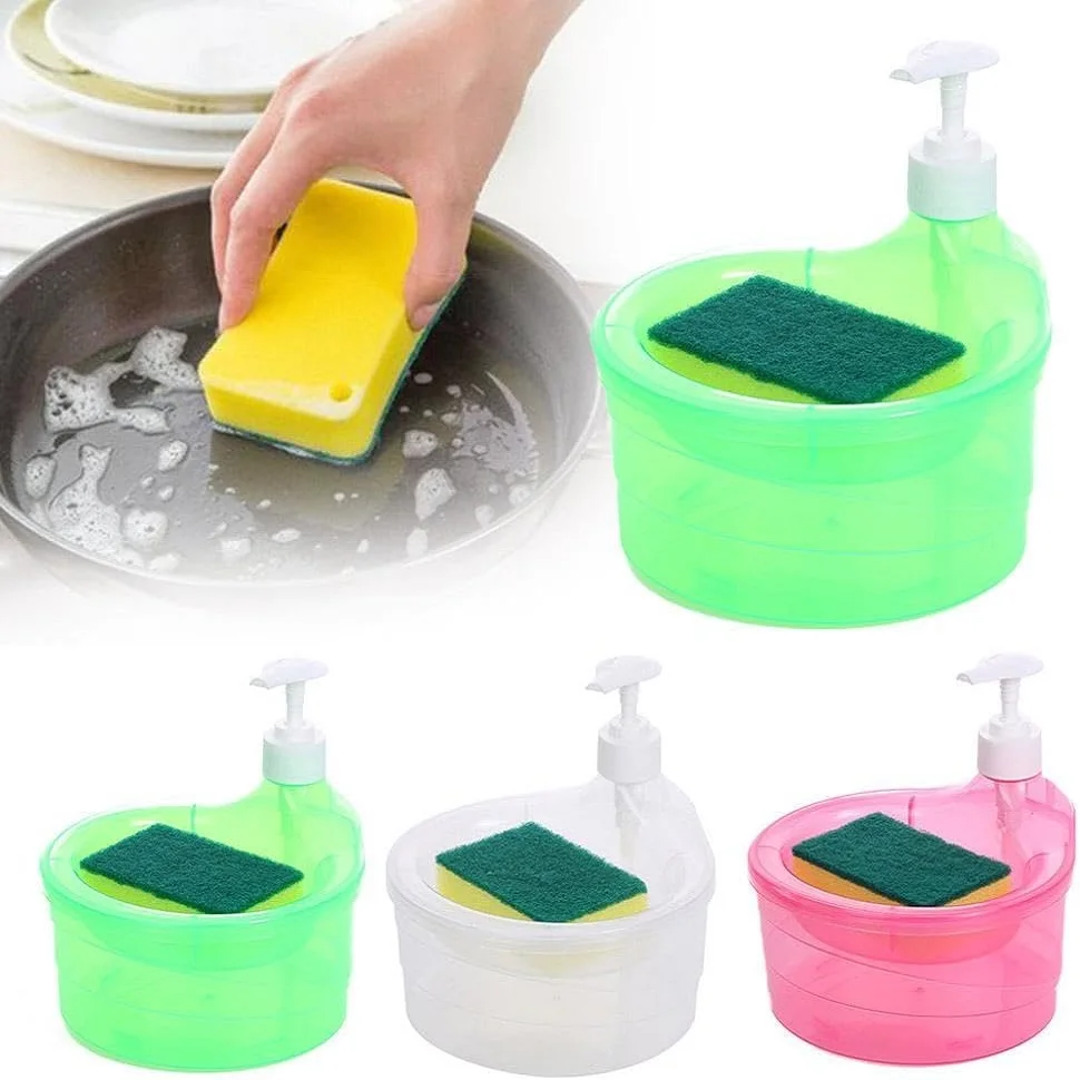 Dishwashing Liquid Automatic Dispenser Portable Soap Liquid Box Kitchen Detergent Press Sponge Soap Kitchen Tools Soap liquid box pressing soap liquid box soap dispenser