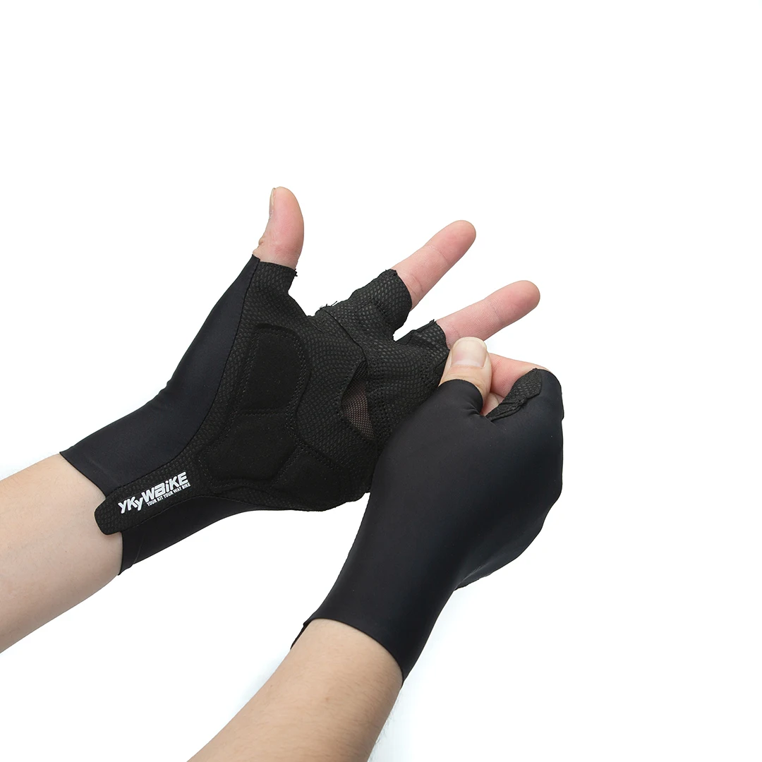 Ykywbike Fahrrad handschuhe mtb Fahrrad handschuhe Sport Halb finger Sport reit handschuhe Männer atmungsaktive stoß feste Fahrrad handschuhe – Detail 16