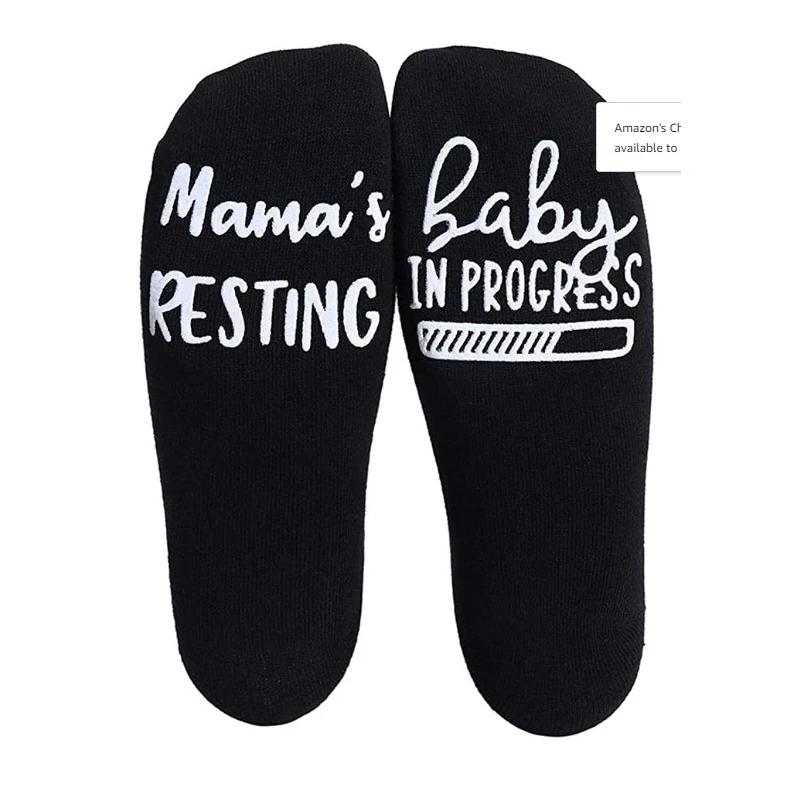 Labor and Delivery Inspirational Fun Non Skid Push Socks for Maternity -"Baby You're Worth It!" 5