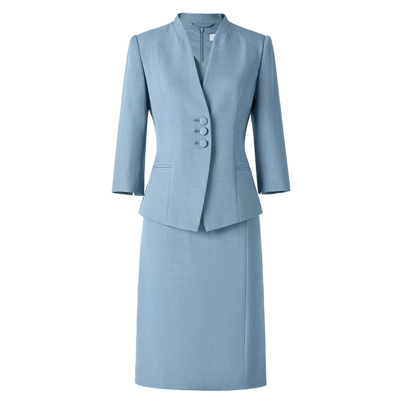 

2023 New dress + blazer coat spring/summer temperament two-piece set