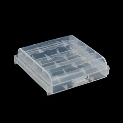Compact Hard Plastic Battery Storage Box with Clips - Holds 2 to 8 AA/AAA Batteries (1PC)