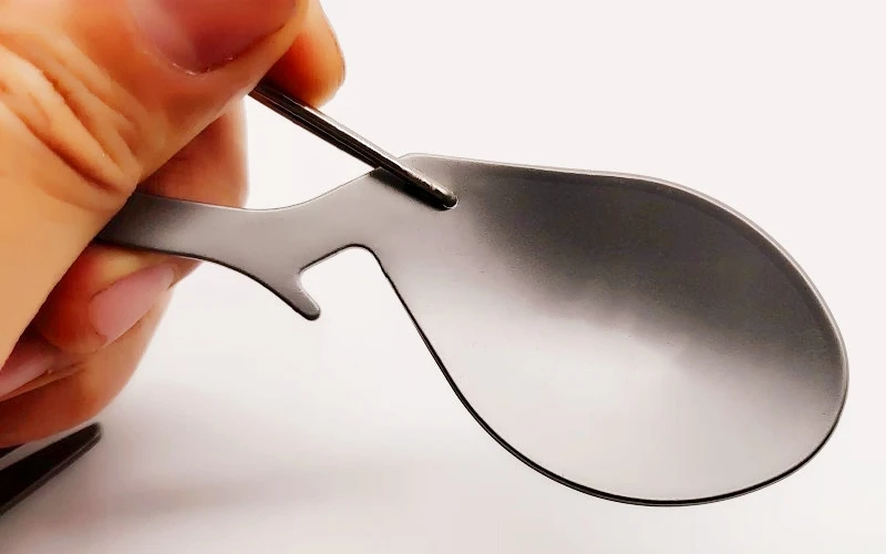 Description Picture 4 of itemPure Titanium Folding Tableware, Multifunctional Fork Spoon, Bottle Opener, Outdoor Camping