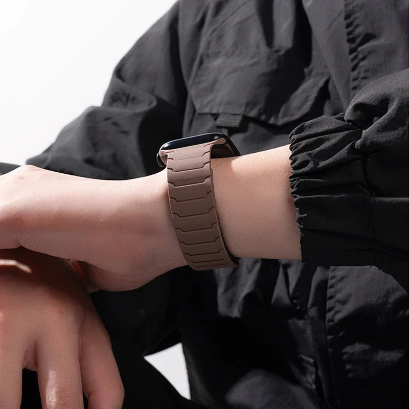 Strap For Apple Watch ultra 2 Band Magnetic Silicone Bracelet IWatch Series...