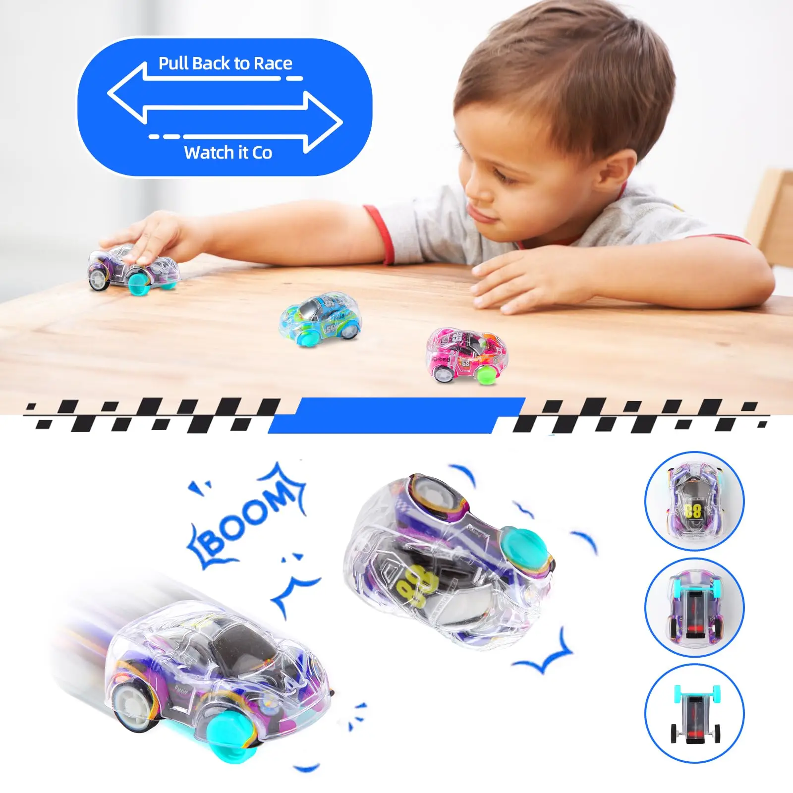 Mini Racing Car Toy Set For Kids Pull Back Vehicles Bulk Party Gifts_voghion.com