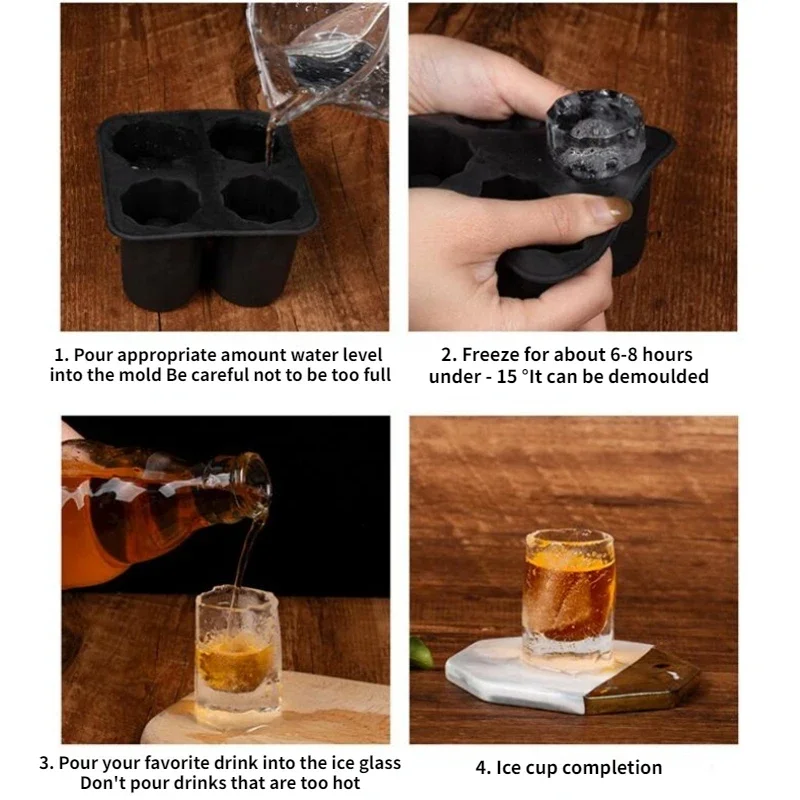 Ice Cup Cube Tray Mold Makes Shot Glasses Ice Mould Novelty Gifts Summer Drinking Tool ice molds ice cube mold