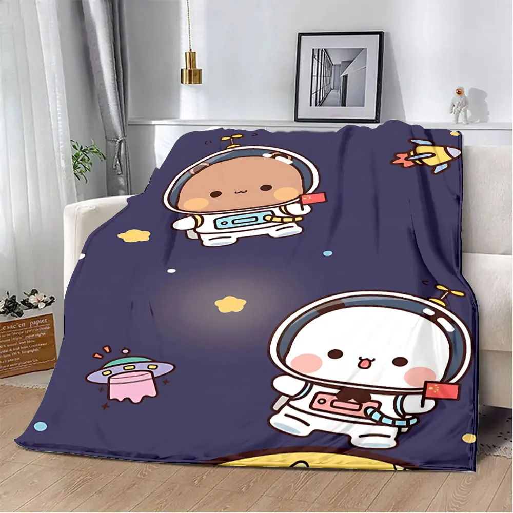 Cute Bubu and Dudu Series Printed Blanket Picnic Blankets Warm Blanket Soft and Comfortable Blanket Home Travel Birthday Gift 3