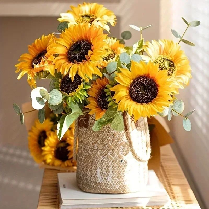 

Artificial Sunflower Flowers Silk Fake Large Sunflowers Decoration for Outdoor Indoor Home Wedding Birthday Party Summer Decor