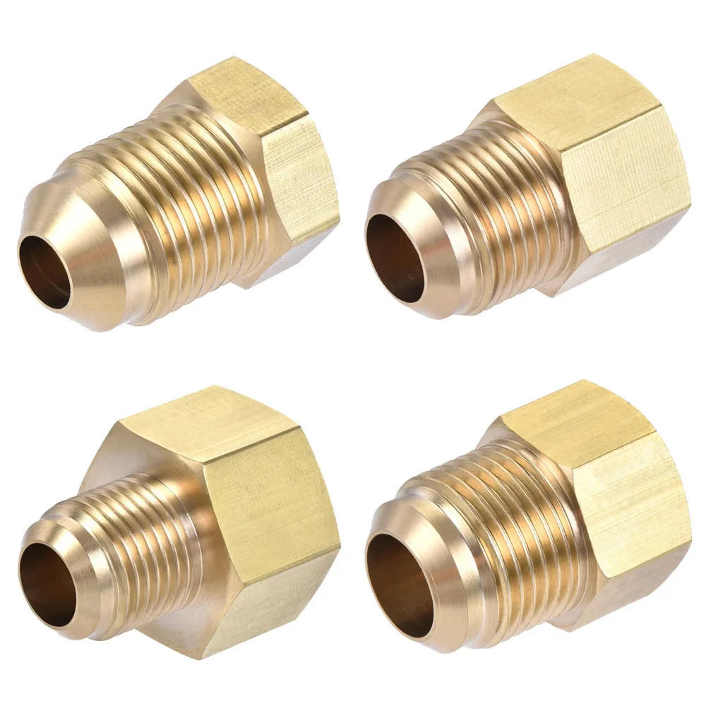 Air Conditioner Flare Reducer Adapter 1/4 3/8 1/2 5/8 SAE Female to 3/8 1/2 5/8 3/4 SAE Male Brass Fitting air conditioner fitting