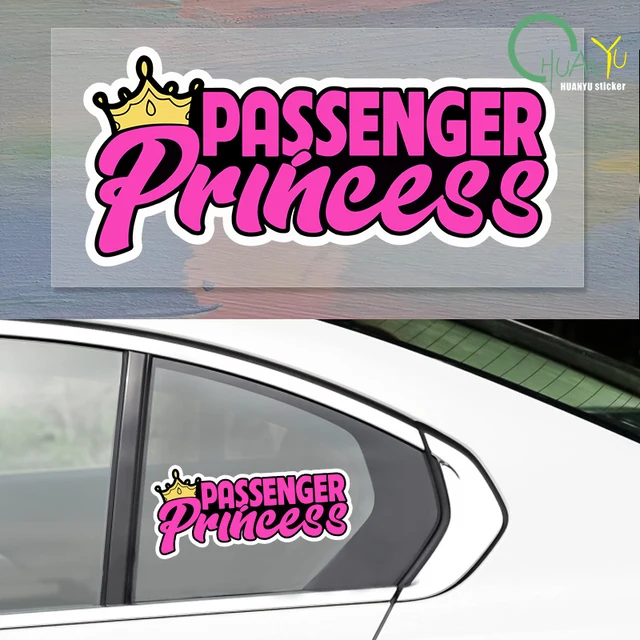 Adesivi Per Specchietto Retrovisore "Princess Passenger" - 4 Pezzi In Vinile