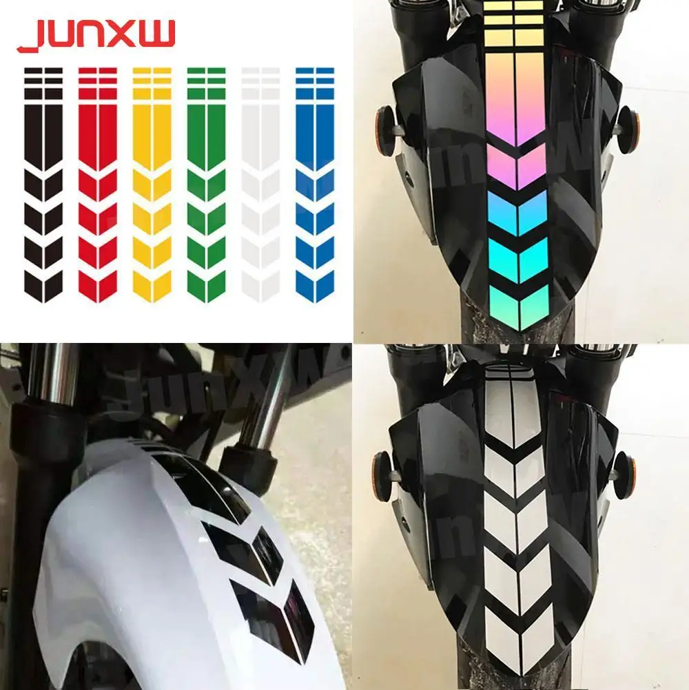 Motorcycle Arrow Stripe Stickers for Universal Body Kits Paste Waterproof Oilproof Reflective Sticker Motorbike Tape Decal Reflective Tape Reflective Stickers Car Sticker