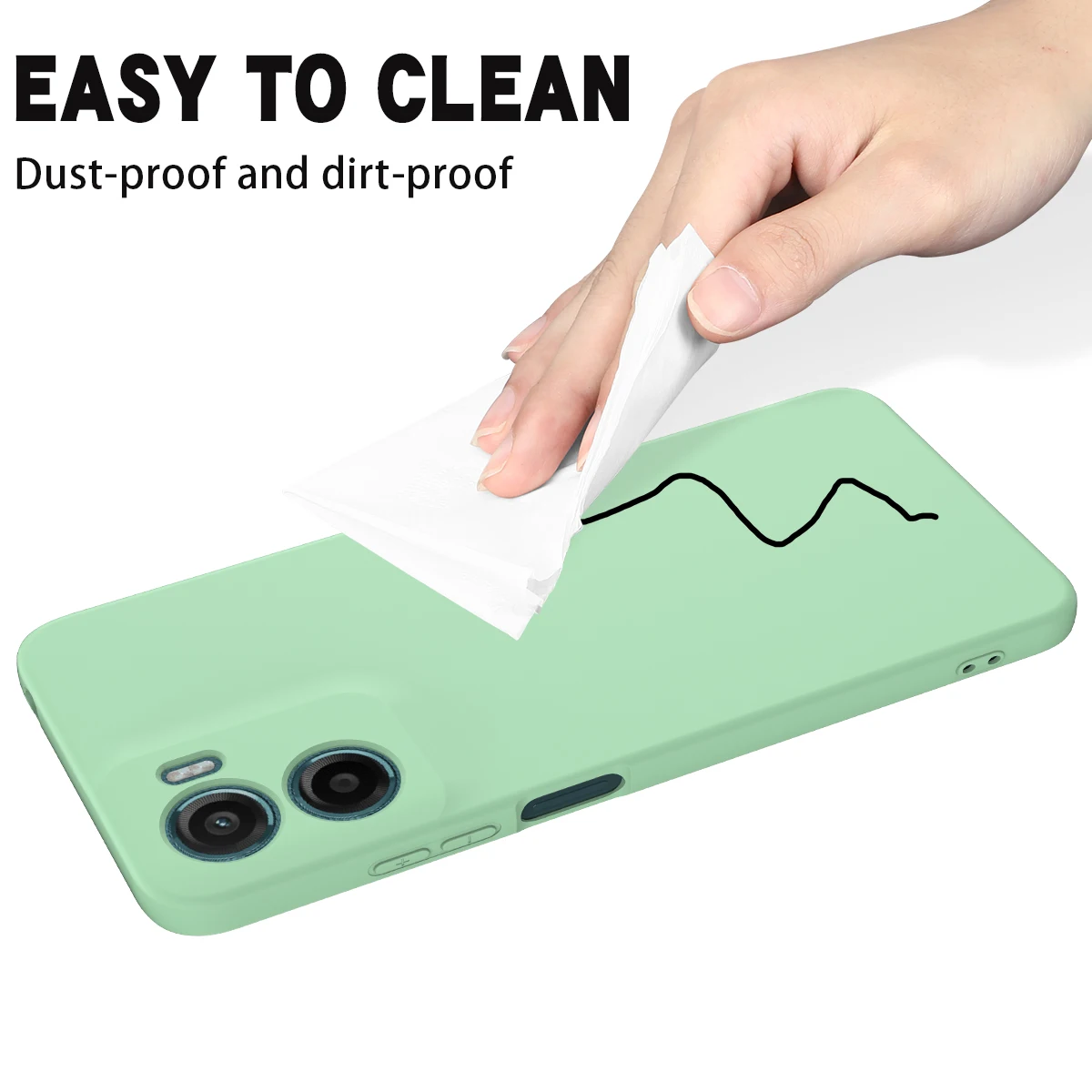 Premium Liquid Silicone Shockproof Phone Case - Elegant Protective Back Cover