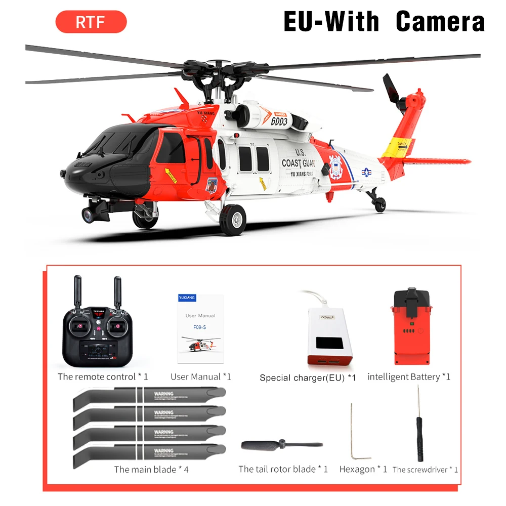 RC Helicopter 2.4G 6CH Gyro GPS Optical Flow Positioning 5.8G FPV Camera For YXZNRC F09-S remote control helicopter
