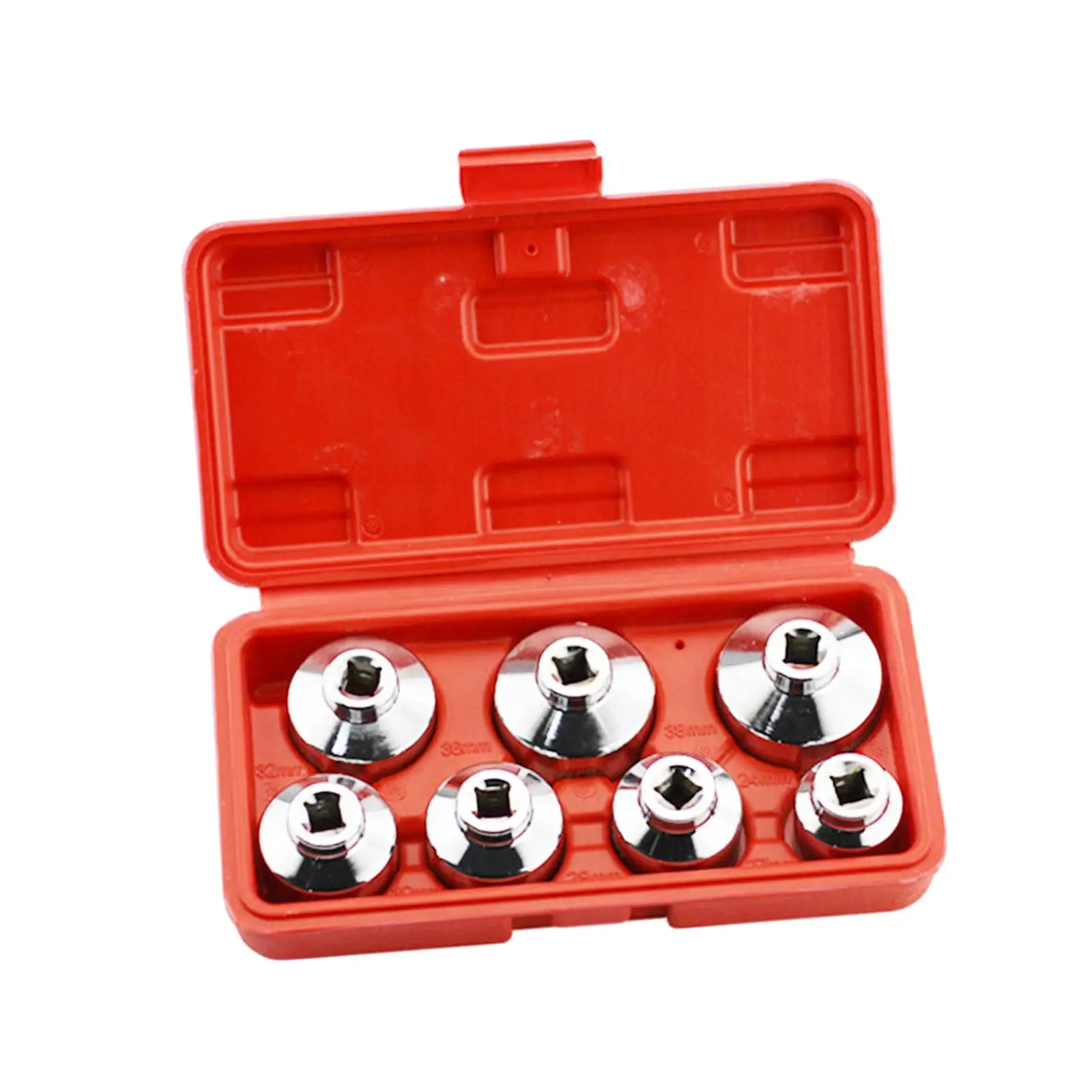 

7Pcs Fuel Oil Filter Socket Universal Automotive Tools 24mm to 38mm Disassembly Tool 3/8'' Drive Car Accessory