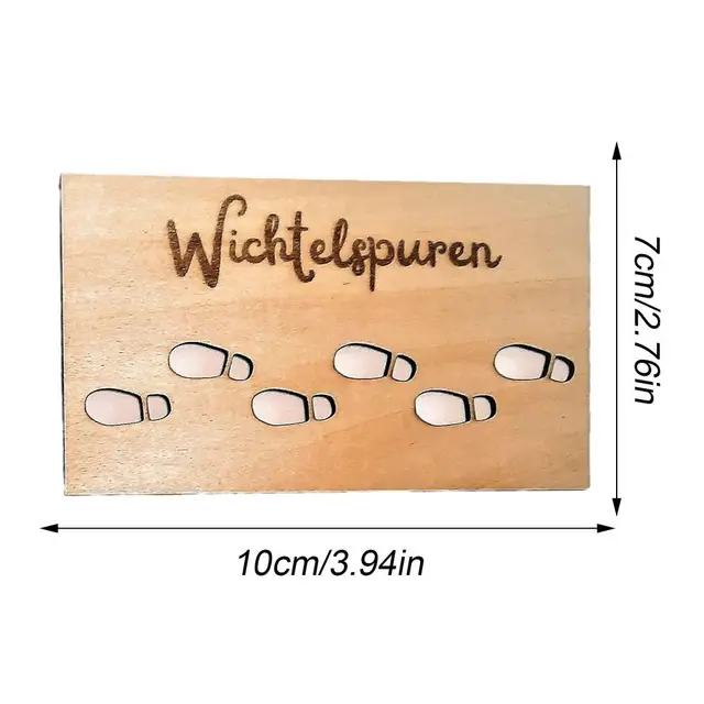 Set 4 Stencil Legno Impronte Gnomi Natale - Decorazioni Fai Da Te Per Finestre E Pareti - Foto 11