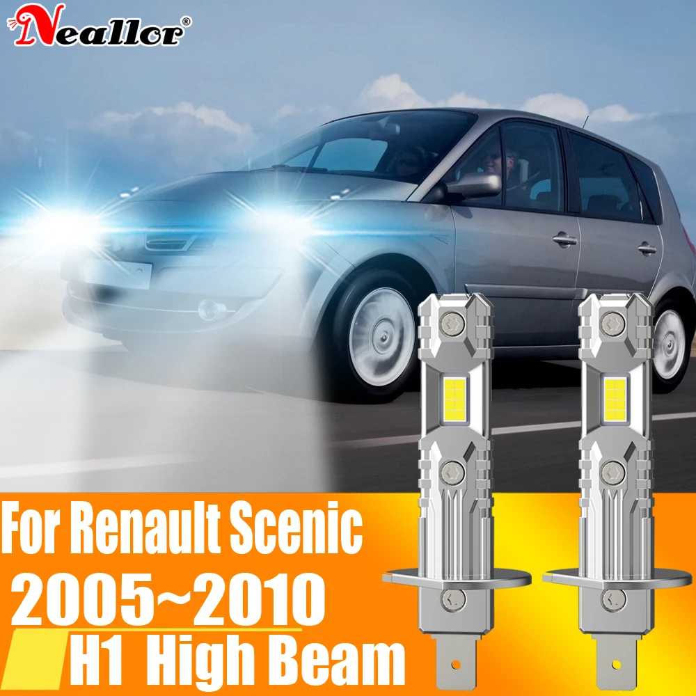 H1 Led Light Canbus Bulb Car Headlight High Power Auto Fog Diode Moto Driving Running Lamp 12V 55W Per Renault Scenic 2005 ~ 2010