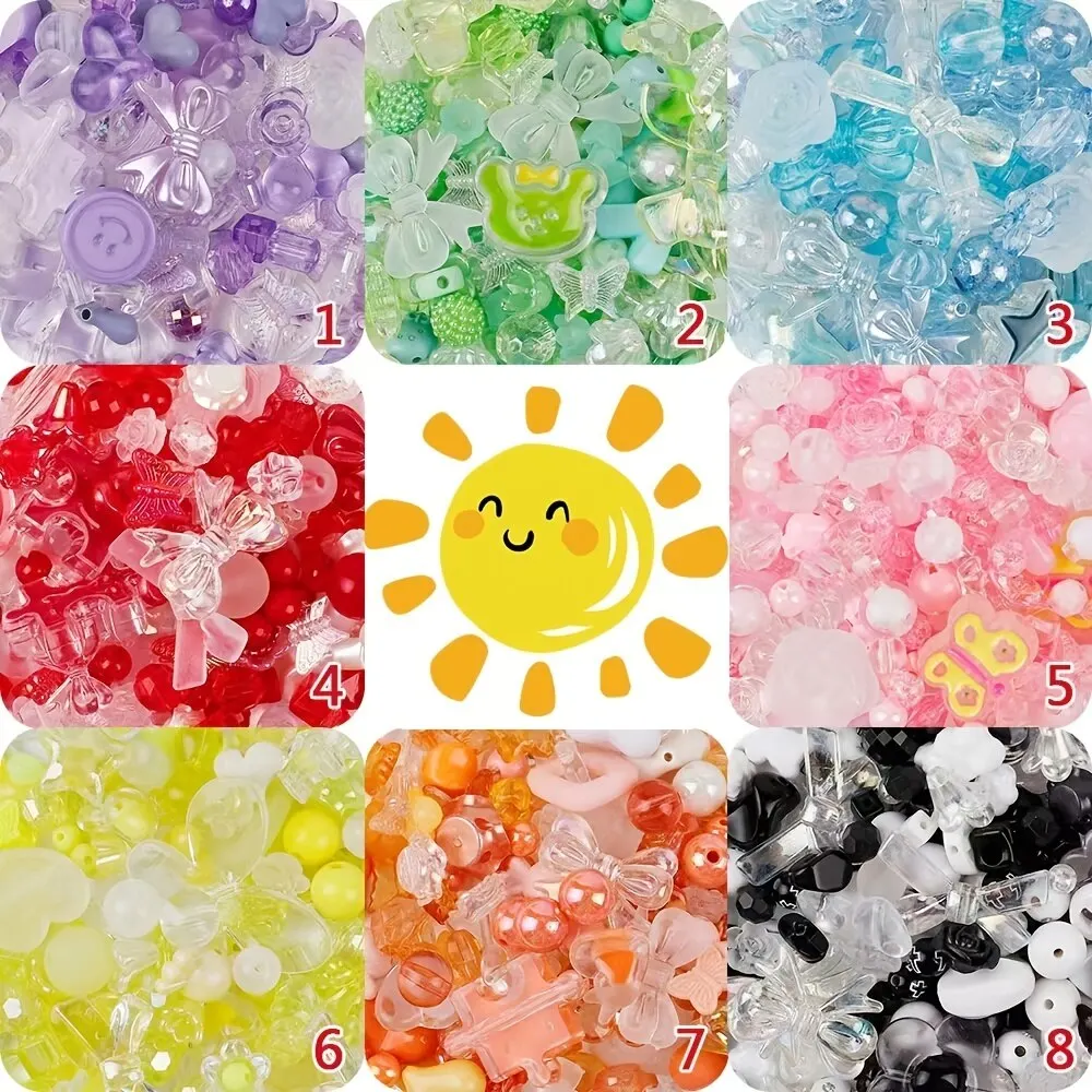 Mixing Style Acrylic Beads For DIY Handmade Bracelet Jewelry Making Phone Chain Accessories 1bag