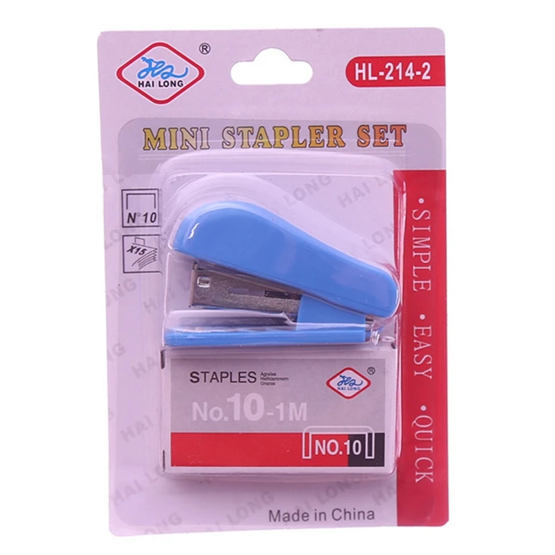 Mini Stapler Set Push Stapler Hand Stapler Mini Stapler Kit Portable Kawaii Office Supplies Accessories For Kids Students Built-in Staple Pins Remover