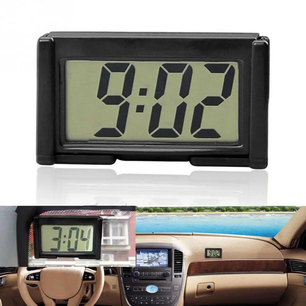 Mini Car Clock Car Truck Dashboard Practical Self Adhesive New Electronic Digital Holder Vehicle car clock