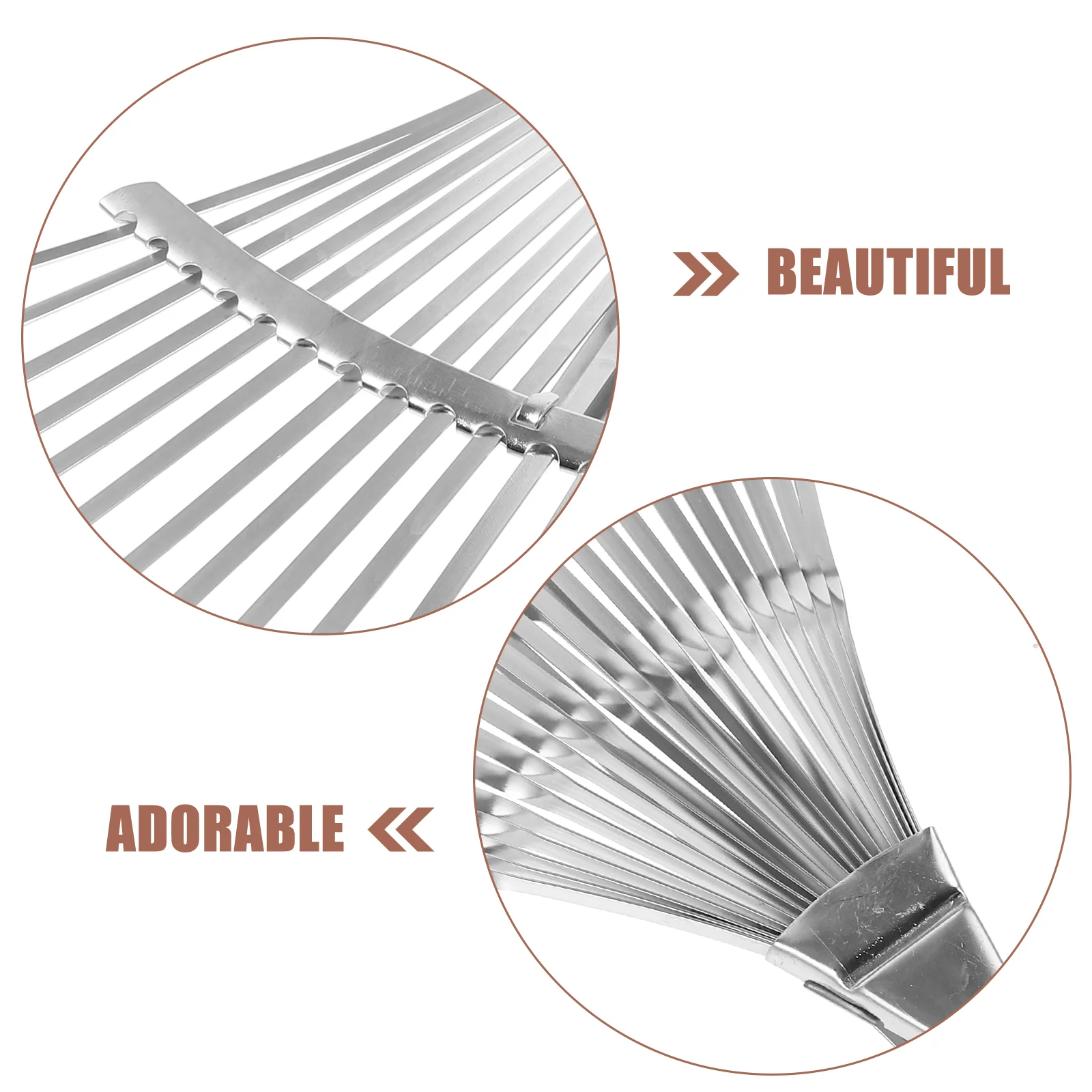 Telescopic Handle Leaf Rake Stainless Steel Garden Metal Rakes Leaves Rake For Gardening Grass Wire Expandable Garden Tools