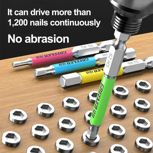 GREENERY Rainbow Hex Key Allen Wrench Screwdriver Bit Set Electric Power Drill Color-Coded Strong Durable Magnetic Repair Tools - Image 4