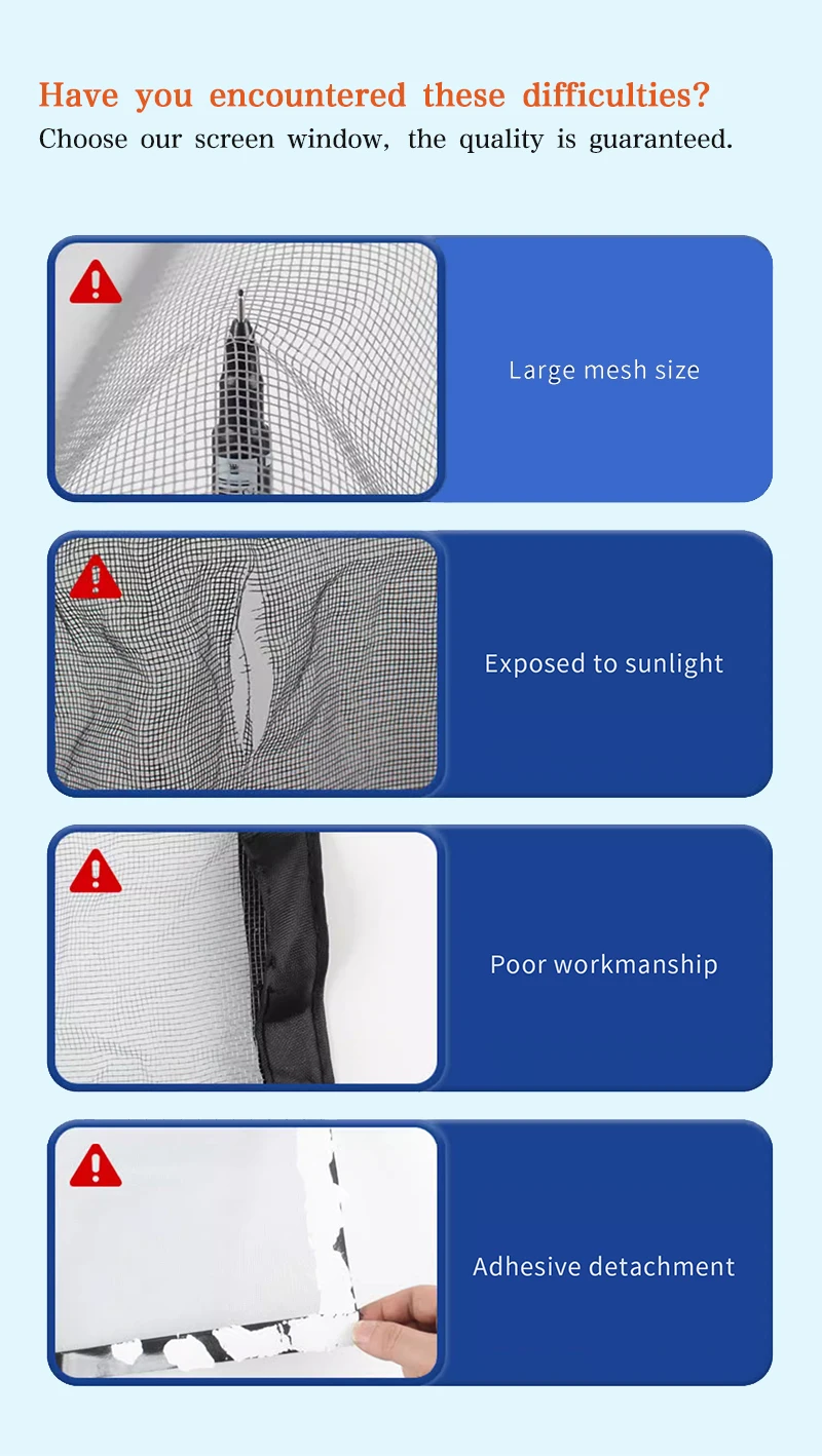Description Picture 5 of itemCustomizable size anti-mosquito window screen self adhesive window mosquito net summer insect proof door mosquitonet for windows