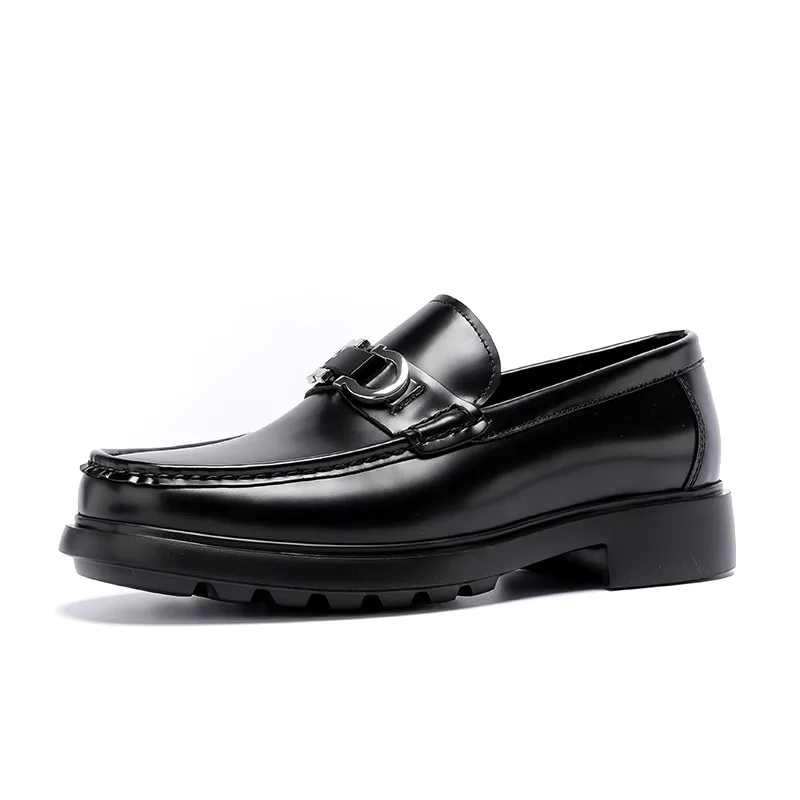 High-end Dacou Loafer Men's Shoes, Genuine Leather Business Casual Shoes, Thick-soled Leather Shoes for Men High-grade Slip-on,