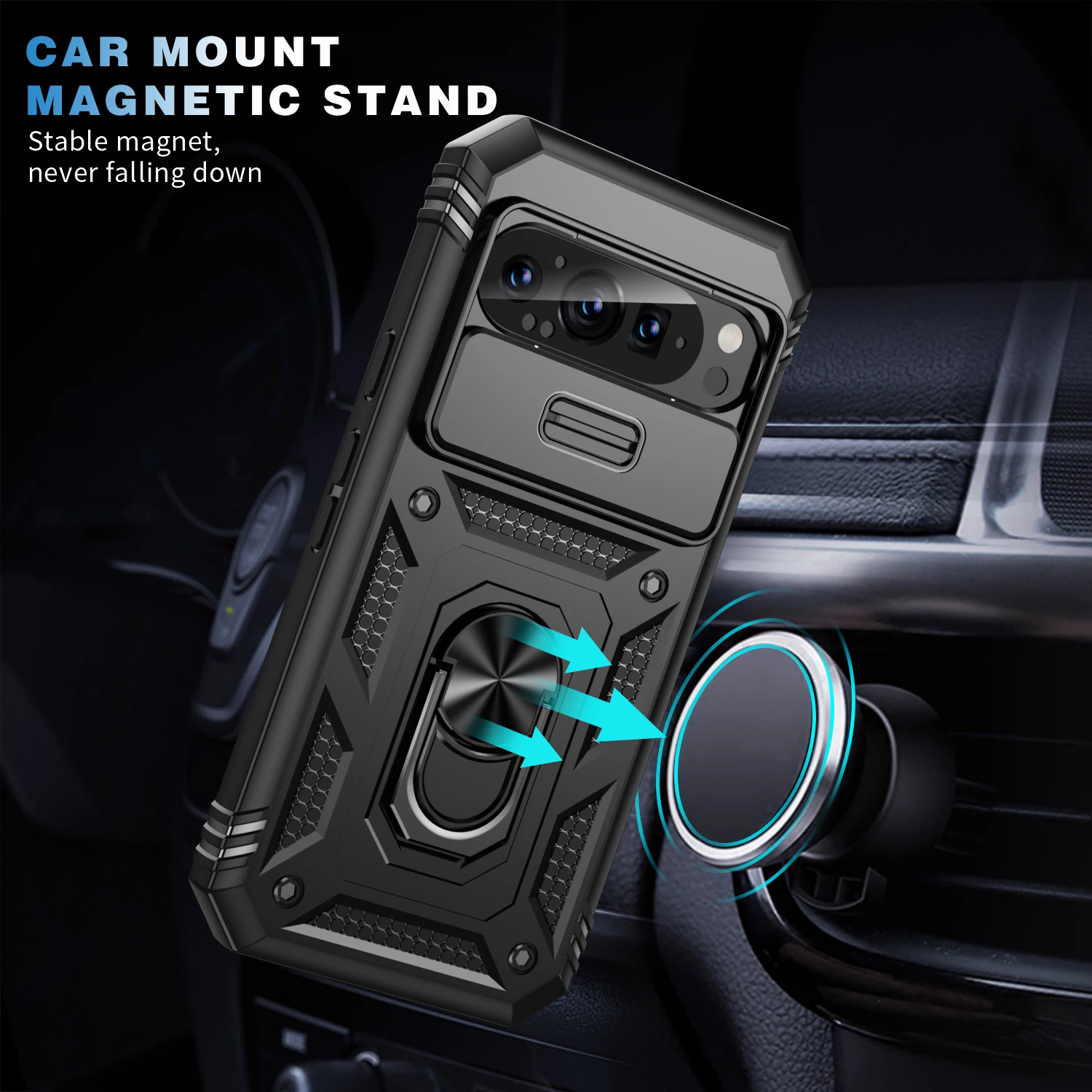 Ultimate 3-in-1 Protective Armor Case with Lens Cover