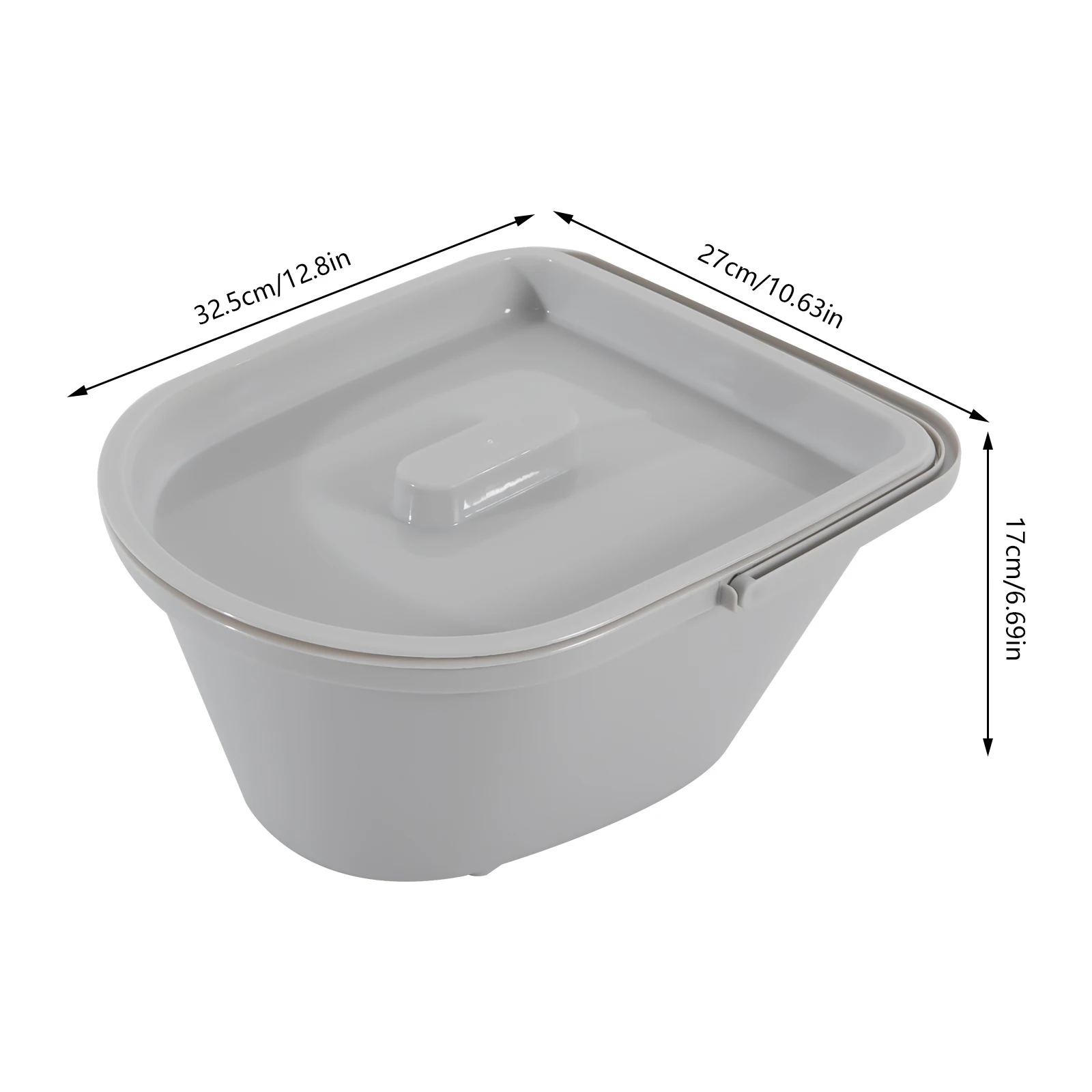 Durable Portable Bedside Commode with 440.92 lbs Capacity, Non-Slip Feet, Sensor Light for Safety, Easy-to-Use Inner Bucket, 2