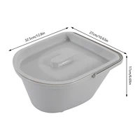 Durable Portable Bedside Commode with 440.92 lbs Capacity, Non-Slip Feet, Sensor Light for Safety, Easy-to-Use Inner Bucket, 2