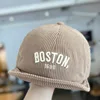 Korean Letter Baby Baseball Cap Autumn Corduroy Baby Boy Girl Peaked Hat Toddler Kids Adjustable Sun Hats 4