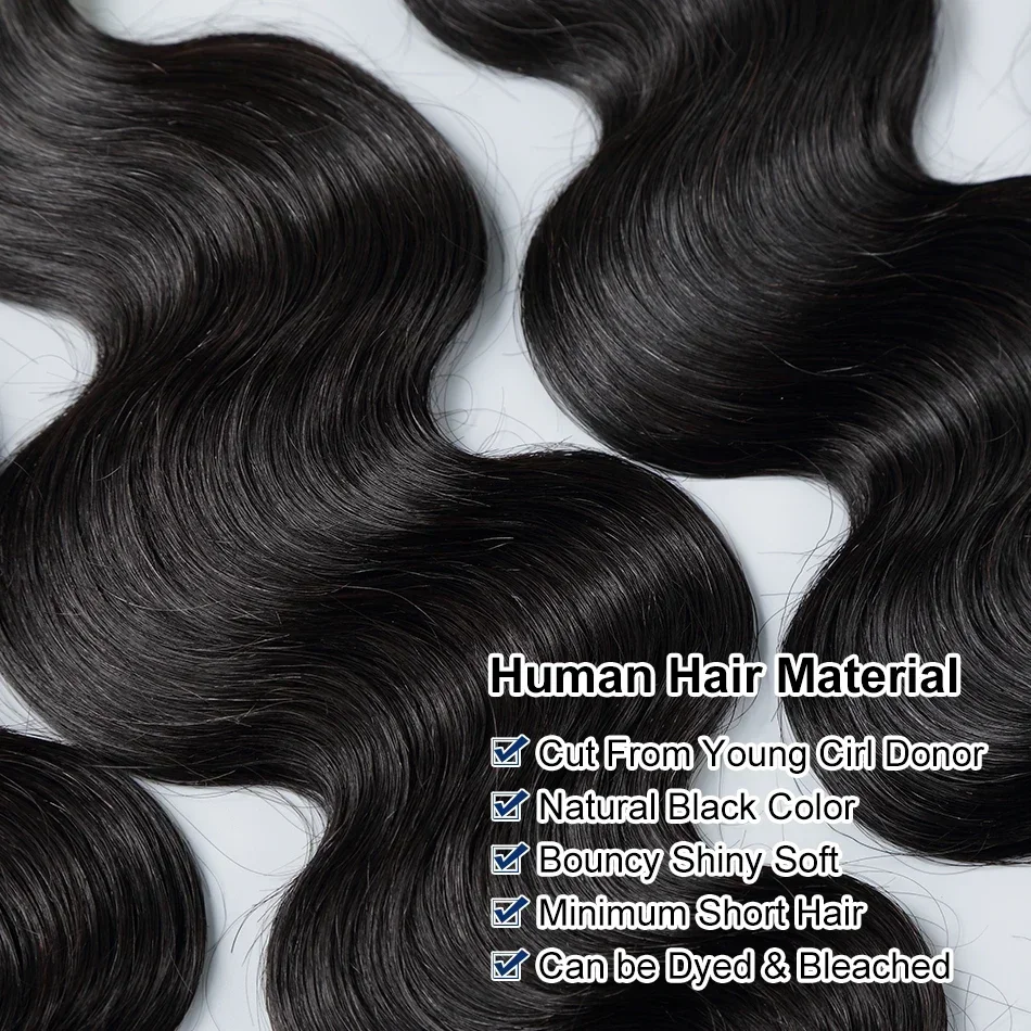 Human Hair Extensions 30 40 Inch Body Wave 3 4 Bundles Brazilian Remy Unprocessed Burmese Raw Virgin Human Hair Double Bundles Weave Extensions