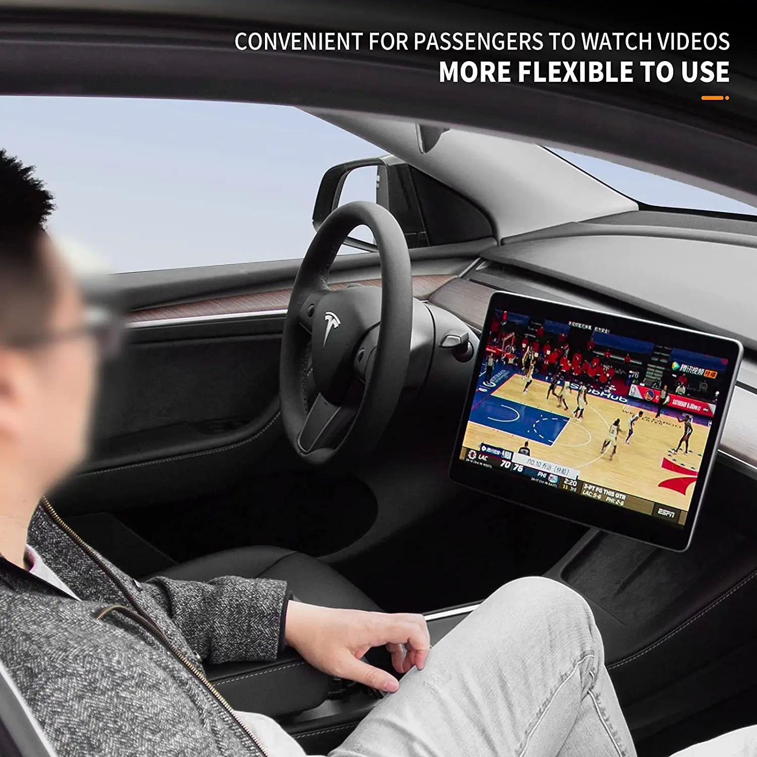Central Control Screen Display Rotation Bracket GPS Navigation Holder Swivel Mount for Tesla Model 3 Y Accessories -17