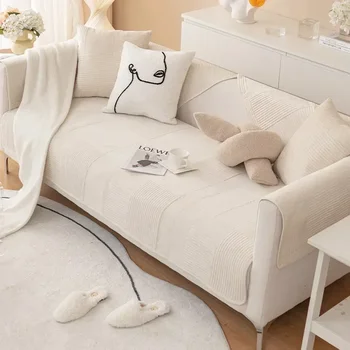 Thicken Plush Sofa Covers Pets Kid Mat Sofas Towel Anti-slip Couch Protector Slipcover Removable Sofa Blanket for Living Room 1