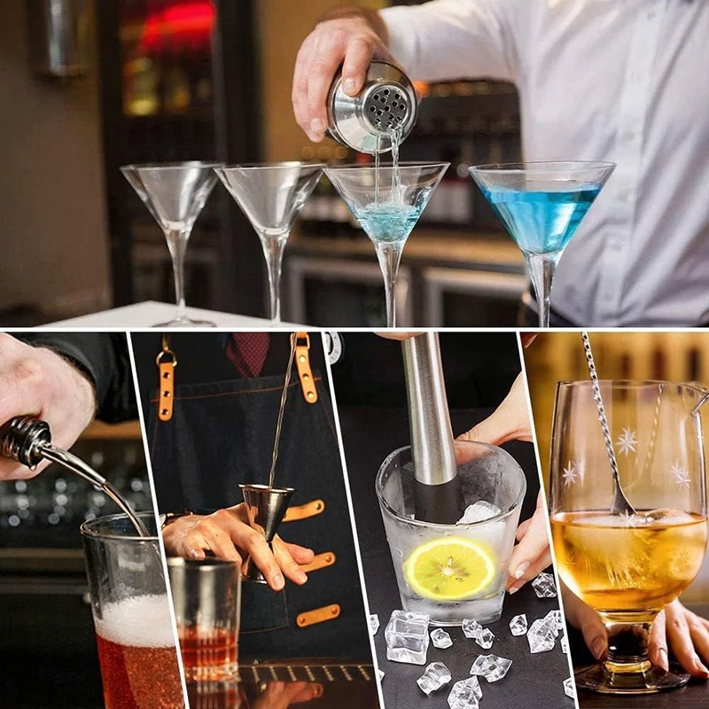 500ml Plastic Cocktail Shaker Home Milk Tea Drink Wine Mixer Shake Bottle Bar Bartender Barware Kettle Tool Set for Party