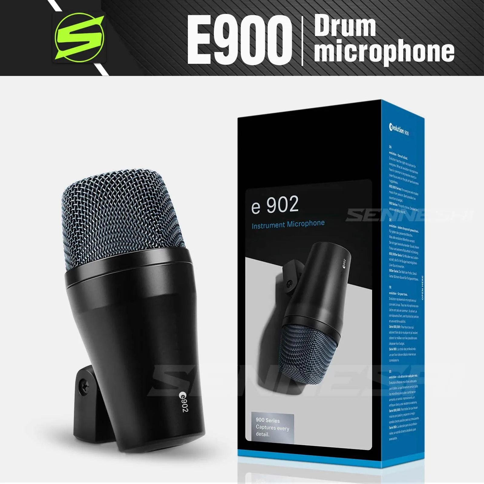 

E902 Drum kit Percussion Drum Performance Evening Instrument Pickup Dynamic Microphone, Chorus Microphone, Kick Drum Micropho