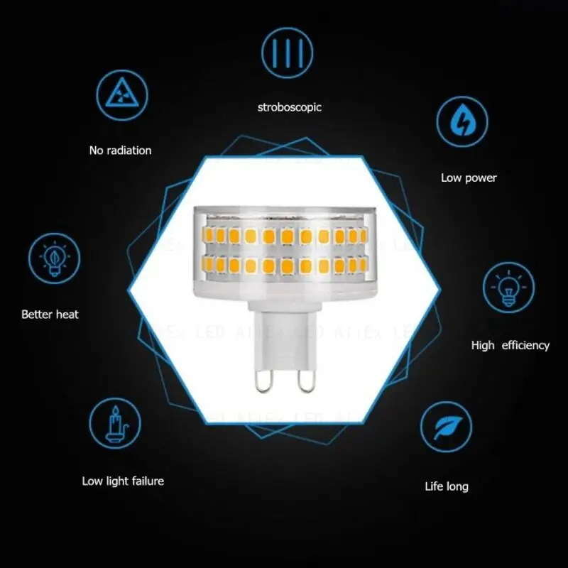 LED 전구 밝기 조절 E27 E14 G9 8W 12W 15W AC220V SMD2835 깜박임 없음 LED 조명 램프, 샹들리에 조명 교체 80W 할로겐 조명