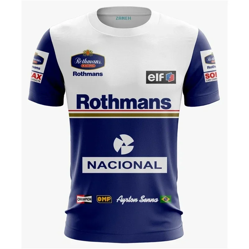 

2023 Summer F1 Team Classic Retro Casual Sports Breathable Round Neck Short Sleeve Outdoor Racing Extreme Sports Large T-shirt