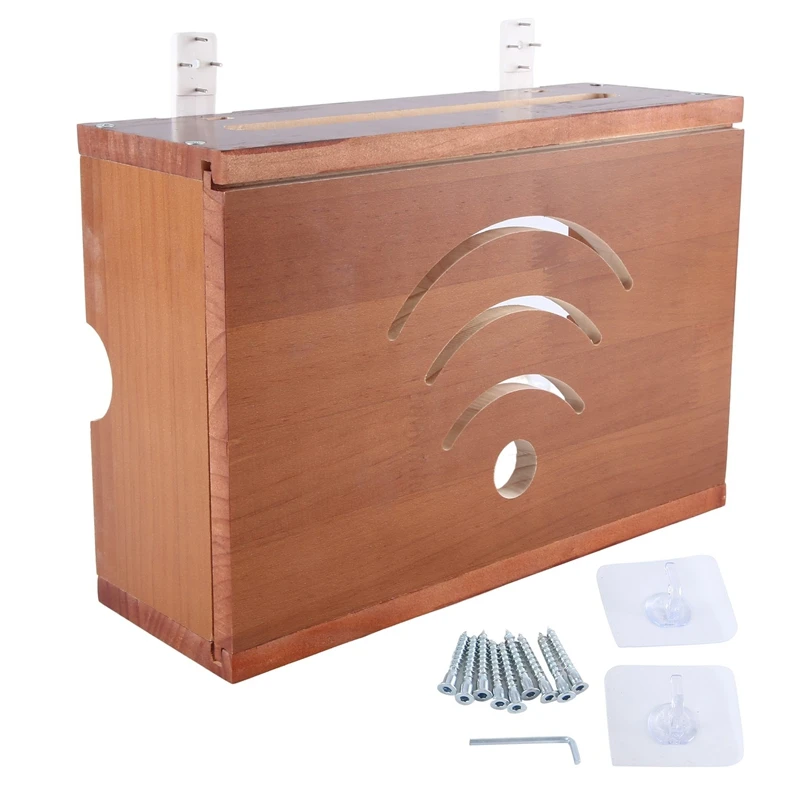 

1 PCS Router Rack Living Room Wall-Mounted Wifi Storage Box TV Plug-In Shielding Box Set-Top Box