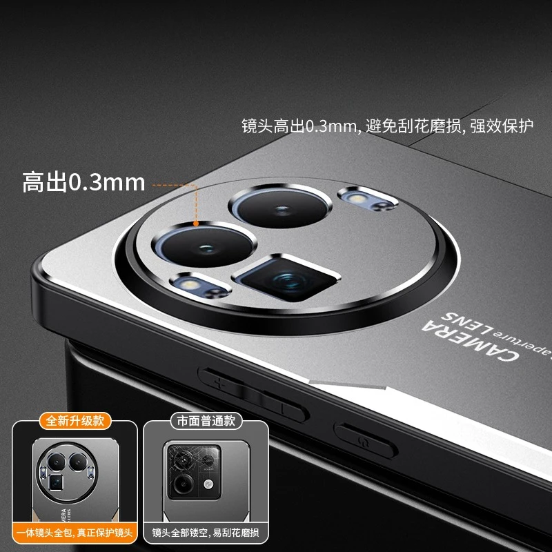 Luxury Metal Matte Camera Protection Hard Acrylic Anti-fall Case - Shockproof Bumper Cover