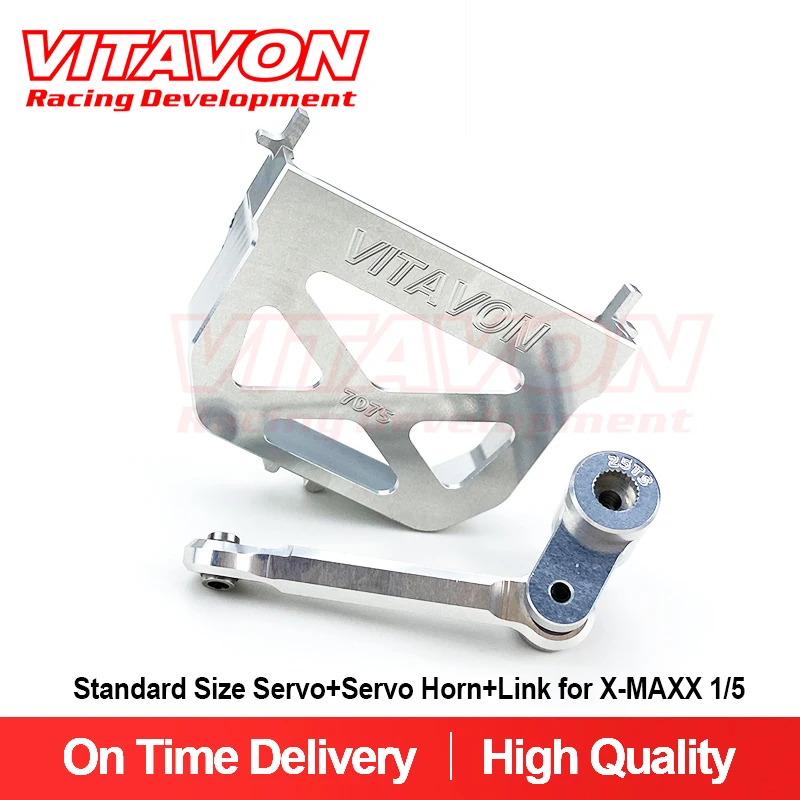 Vitavon V2 Servo Adapter + Servo Horn + Link Per Servo Di Dimensioni Standard Per Xmaxx Xrt 1/5