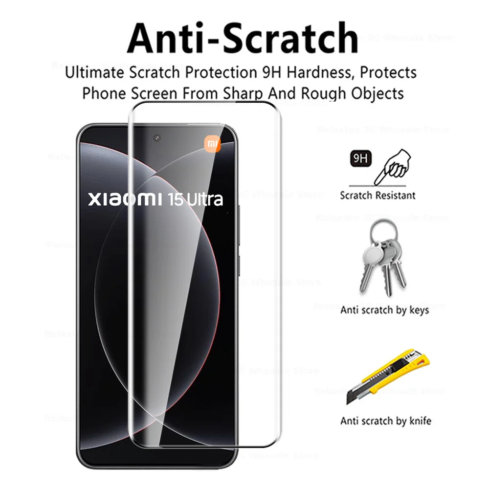 Premium 9D Curved Tempered Glass Screen Protector - 1-4 Pack, 6.73 Inches