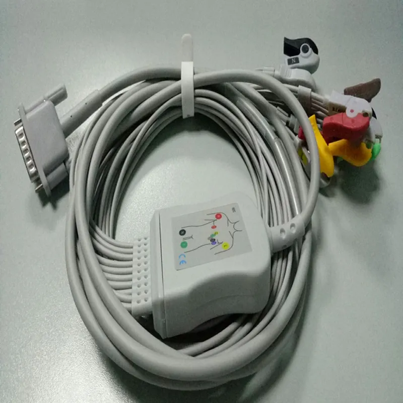 Compatível com Bionet Cardiocare 2000 Cardiotouch3000 Ecg Ecg 10 Leads Medical Ecg Clip End Cabo Iec 10
