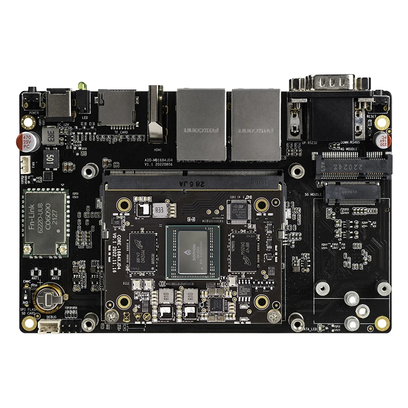 

AIO-1684XJD4 высокопроизводительная материнская плата с искусственным интеллектом, работающая на процессоре SOPHON AI BM1684X с до 32 топами вычислительной мощности INT8