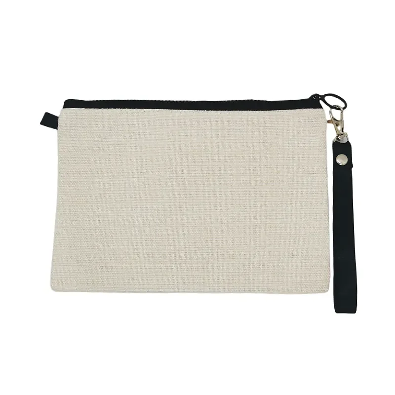 Sublimation Blank Women's Make Up Bag Pouch Linen with Wristband