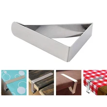 

6/8Pcs Stainless Steel Tablecloth Tables Cover Clips Holder Cloth Tablecloth Fixed Triangle Clips Home Textile Supplies