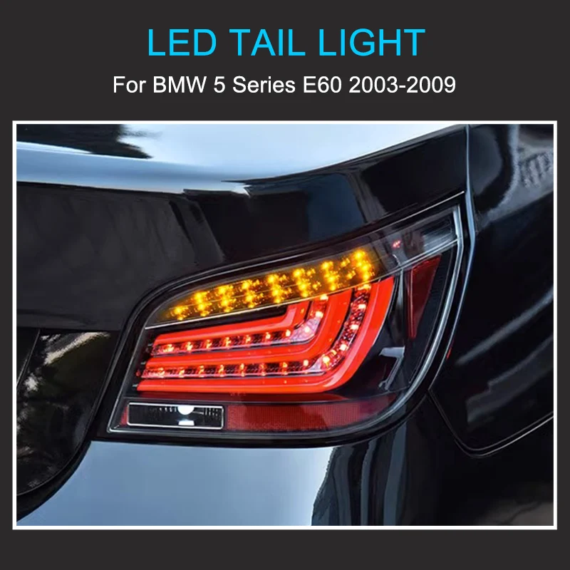 BMW E60 2003-2010用テールライトアセンブリ,1ペアLEDヘッドライト 