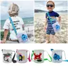 Gift Multicolor Beach Toy Mesh Bag Cartoon Pattern Shark Whale Crab Bucket Net Bag Vacation Travel Shell Storage Bag Girls 3